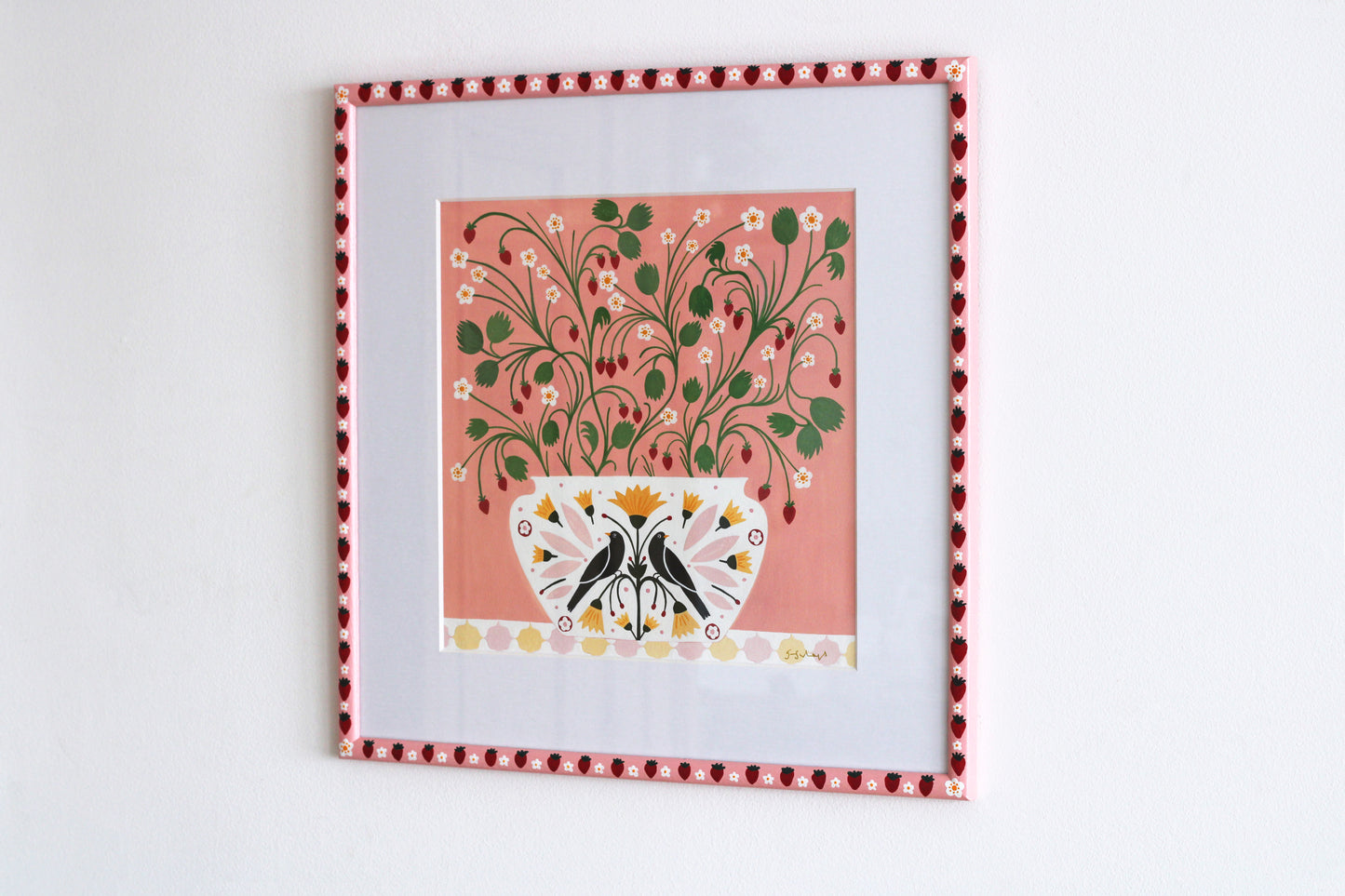'Blackbirds Vase' Original Art