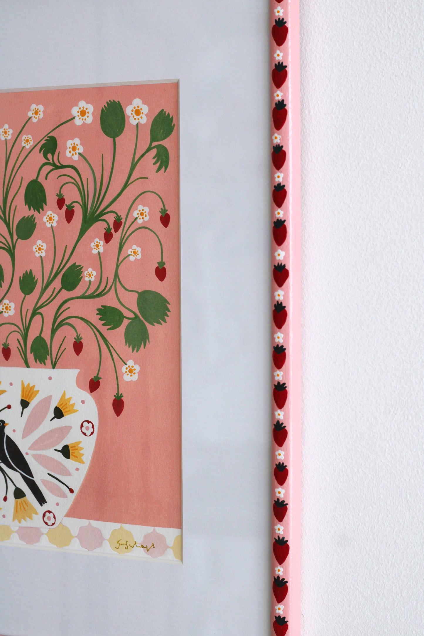 'Blackbirds Vase' Original Art