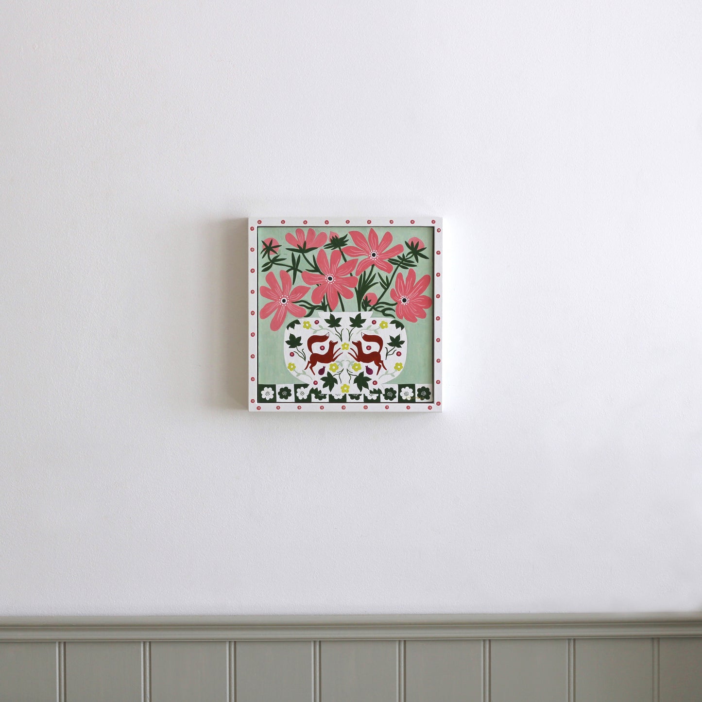 'Foxes Vase' Original Art
