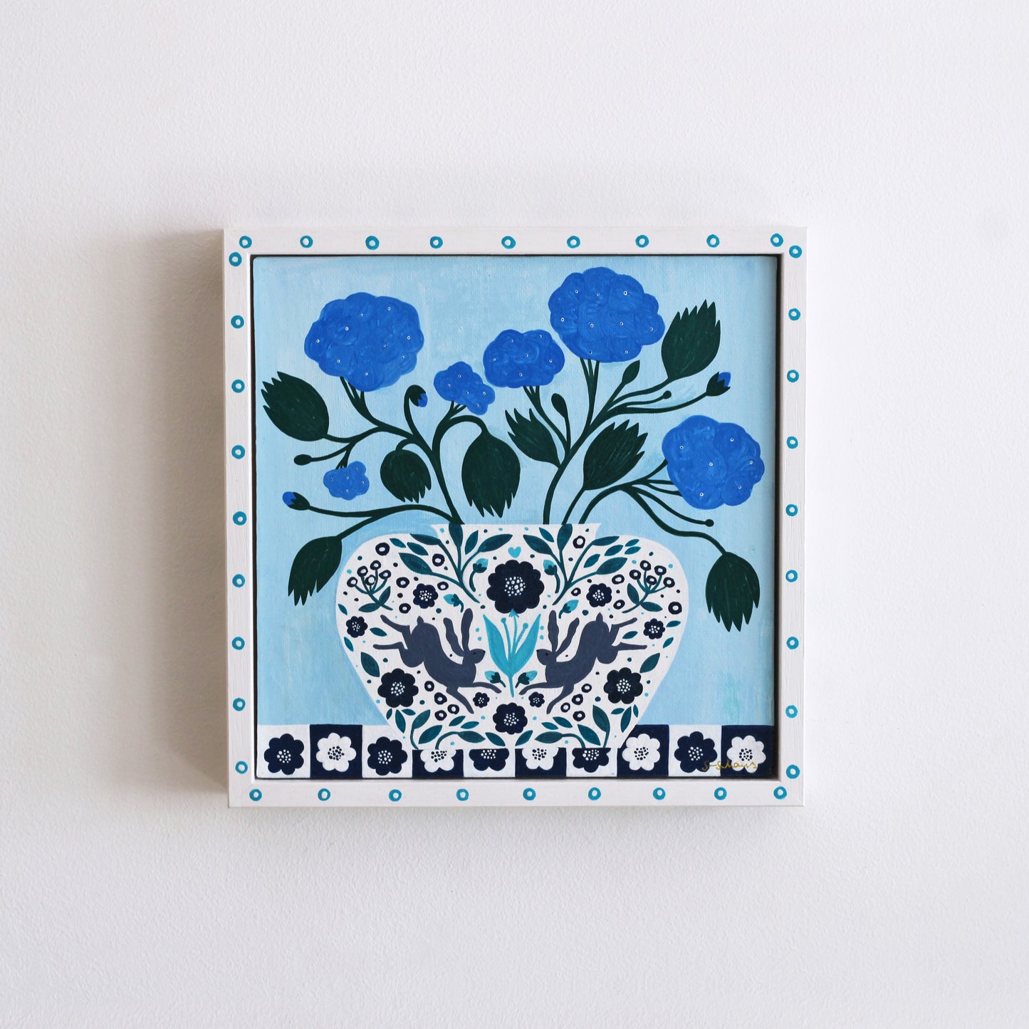 'Hares Vase' Original Art