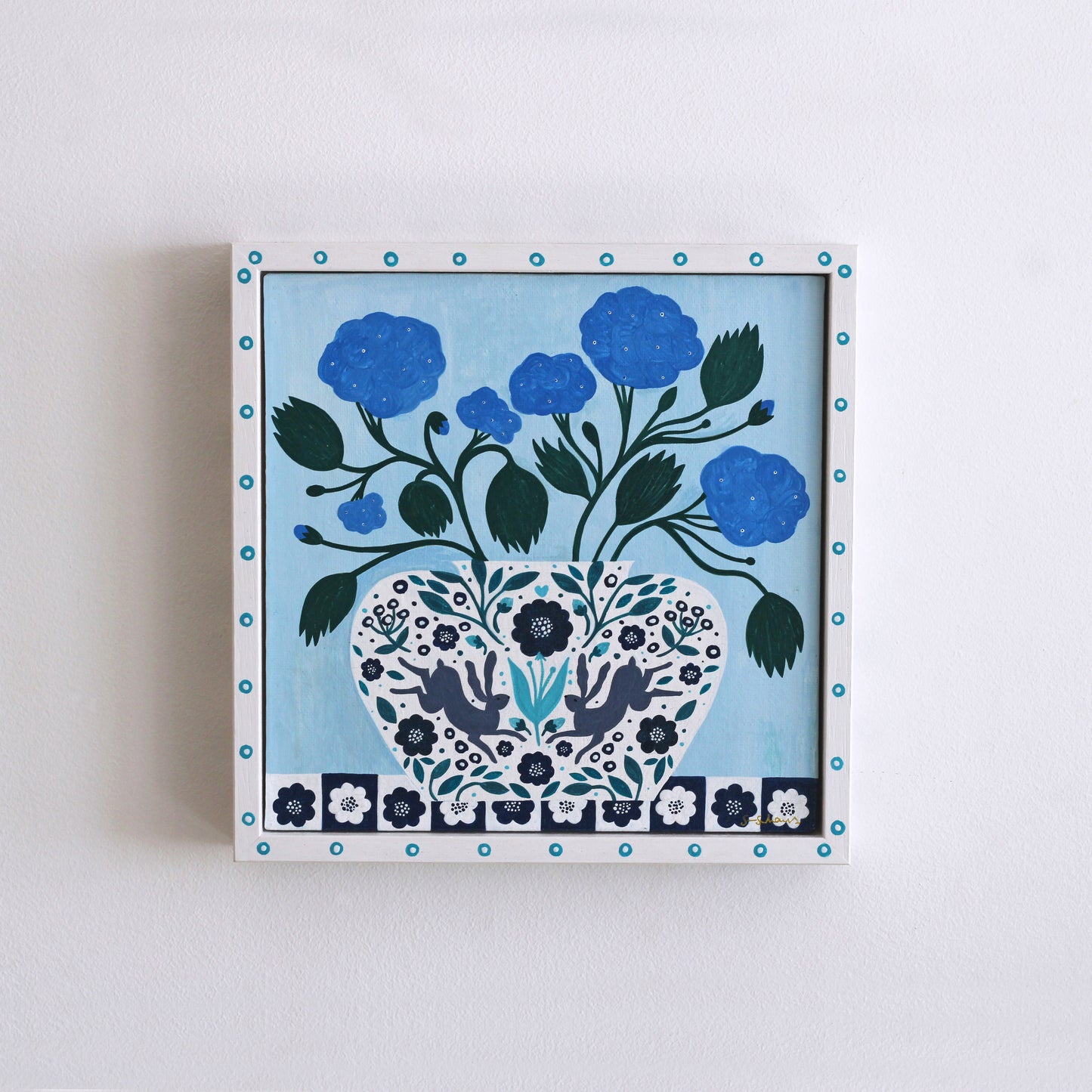 'Hares Vase' Original Art