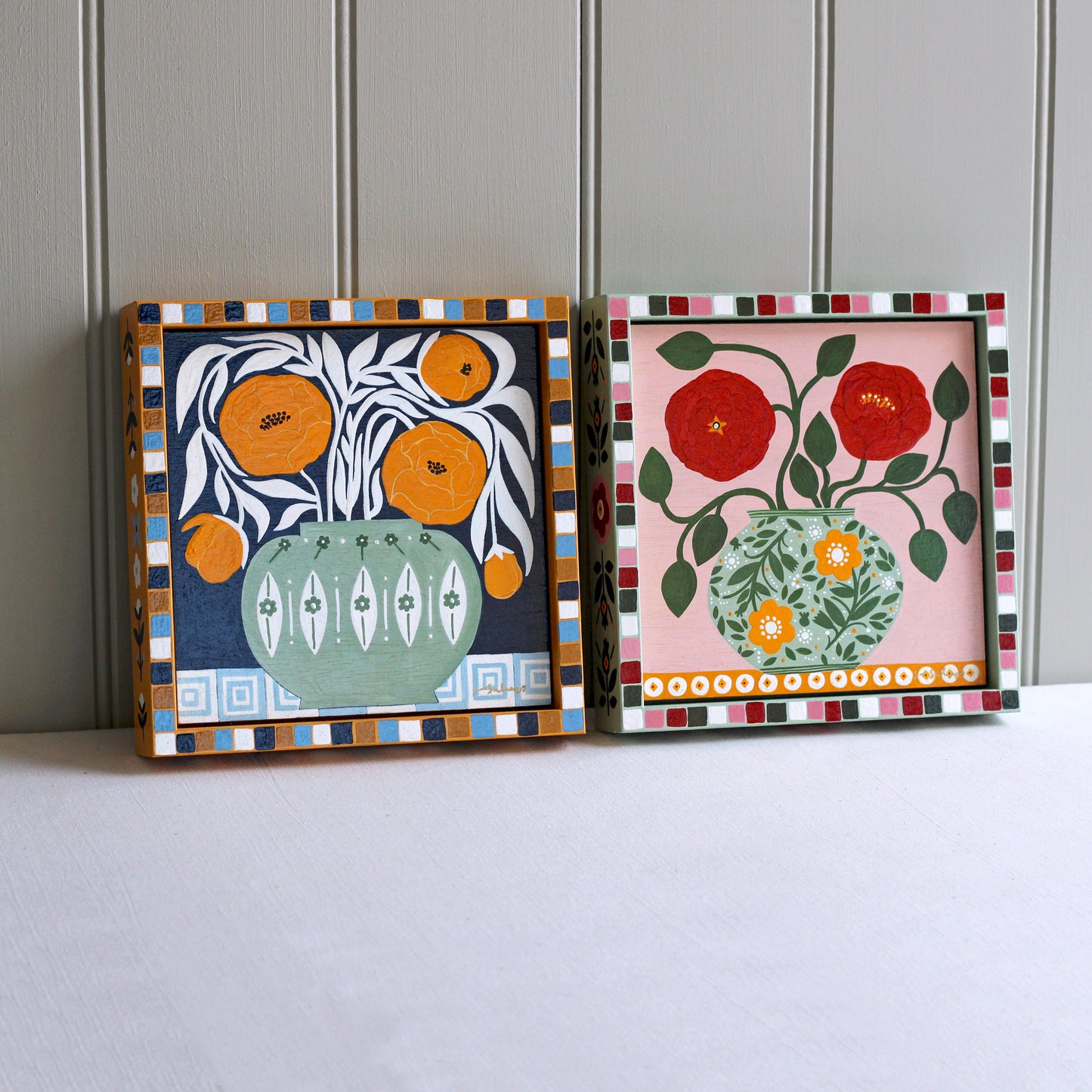 'Red Peonies' Original Art