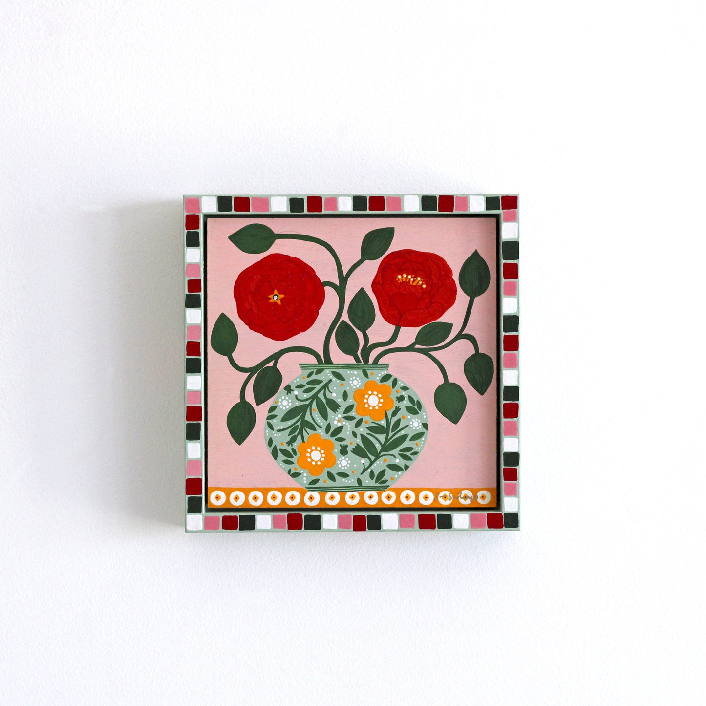 'Red Peonies' Original Art