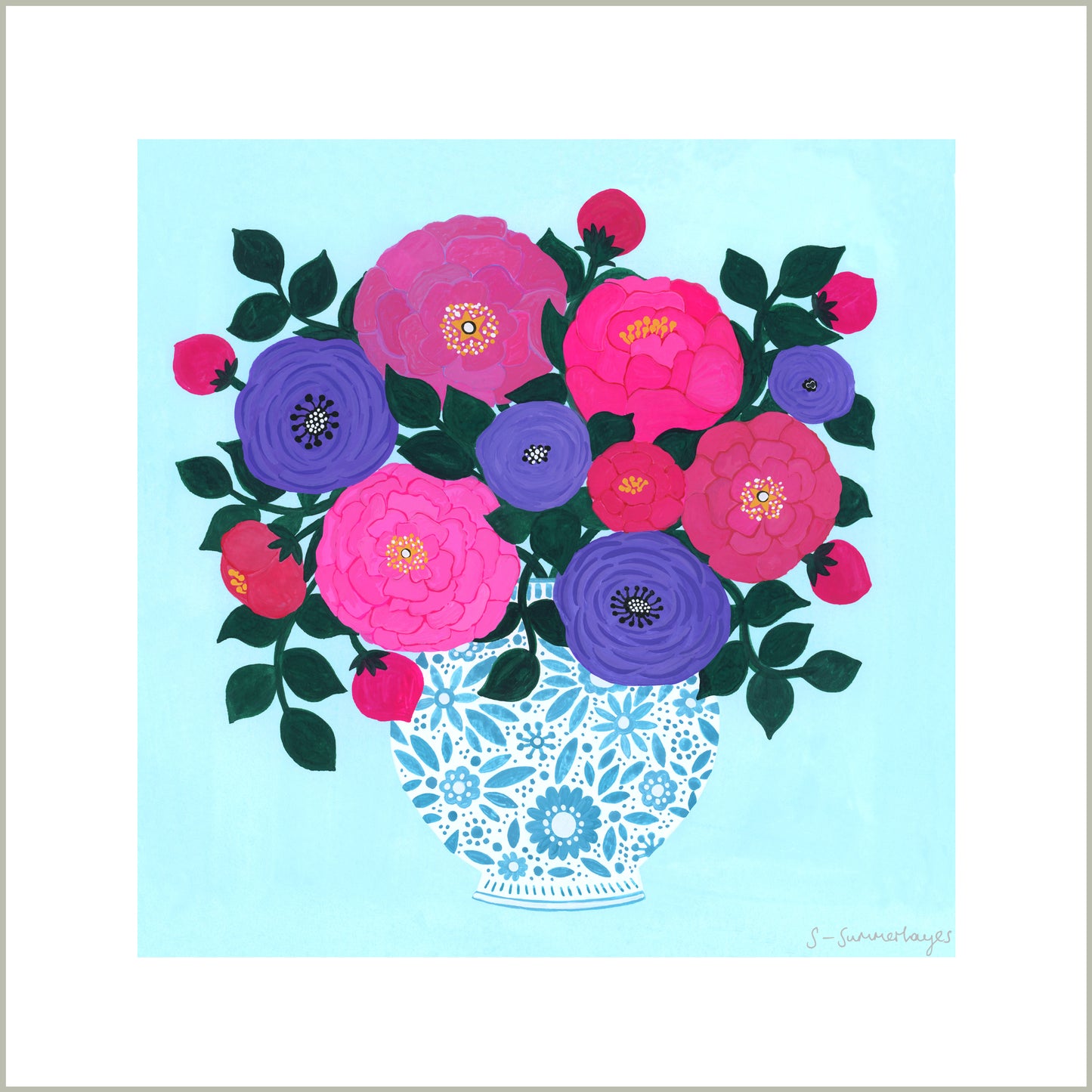 Peony Bouquet Art Print
