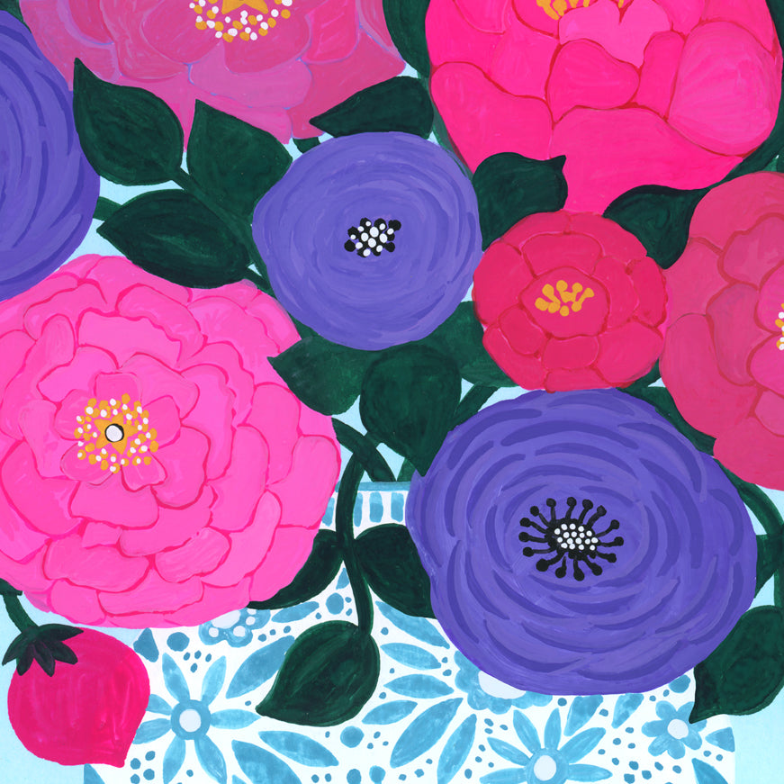 Peony Bouquet Art Print