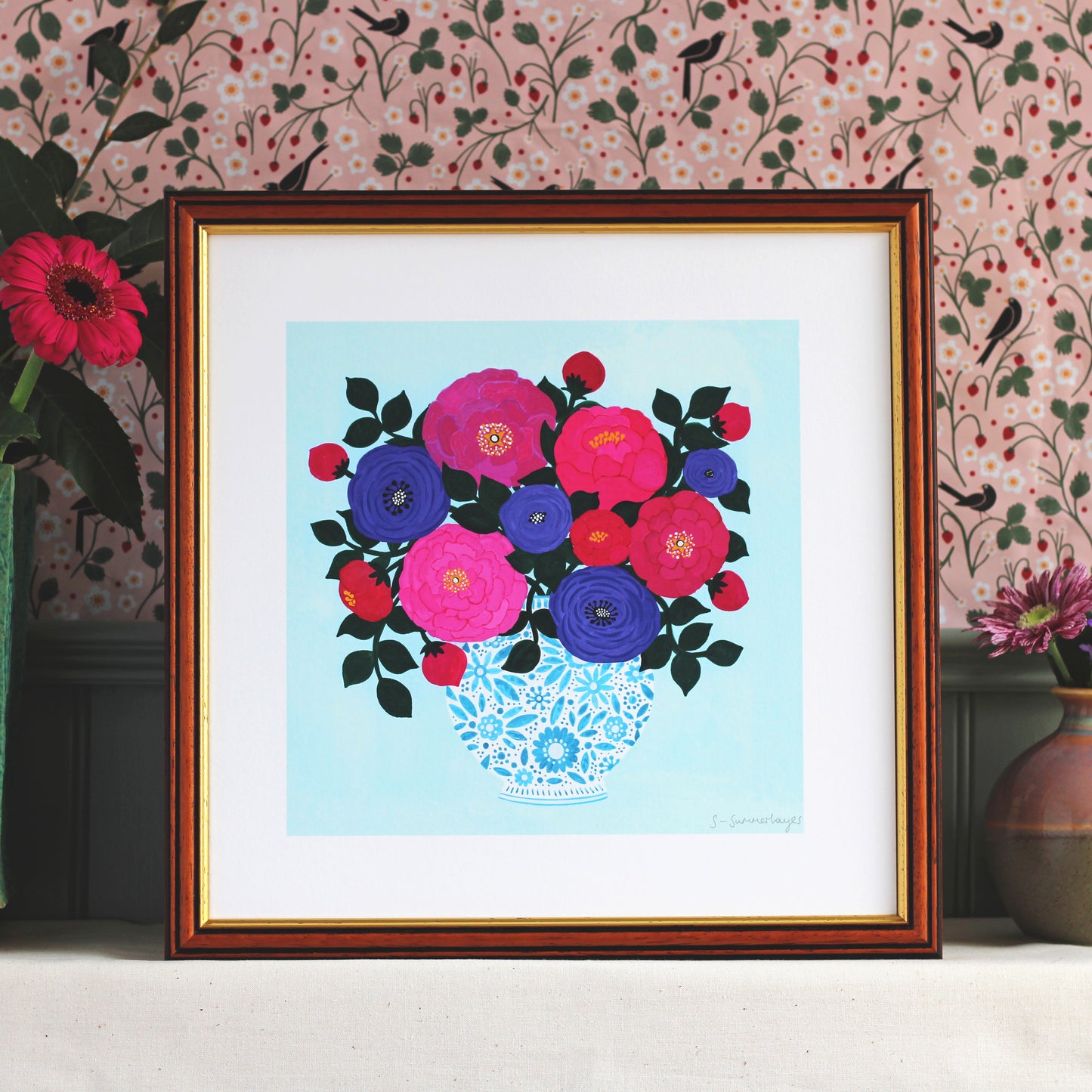 Peony Bouquet Art Print