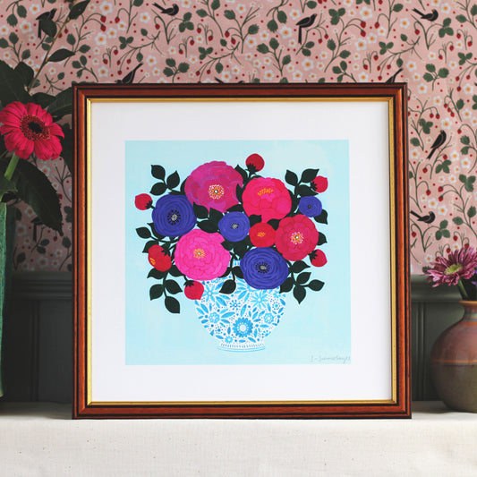 Peony Bouquet Art Print