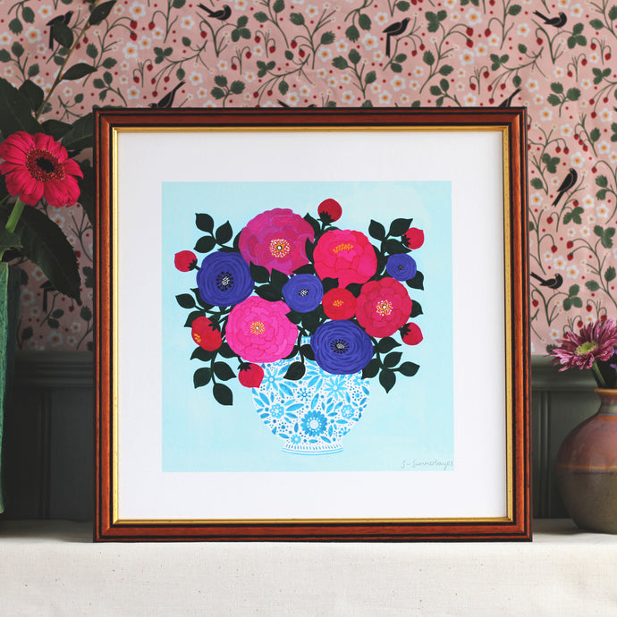 Peony Bouquet Art Print