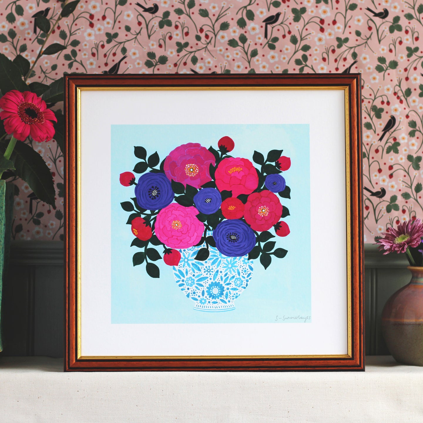 Peony Bouquet Art Print