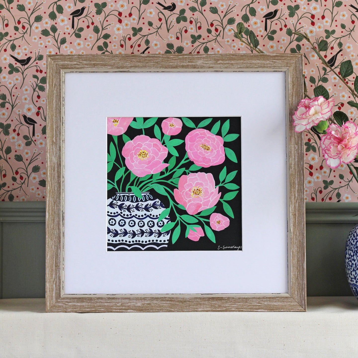 Pink Peonies Art Print