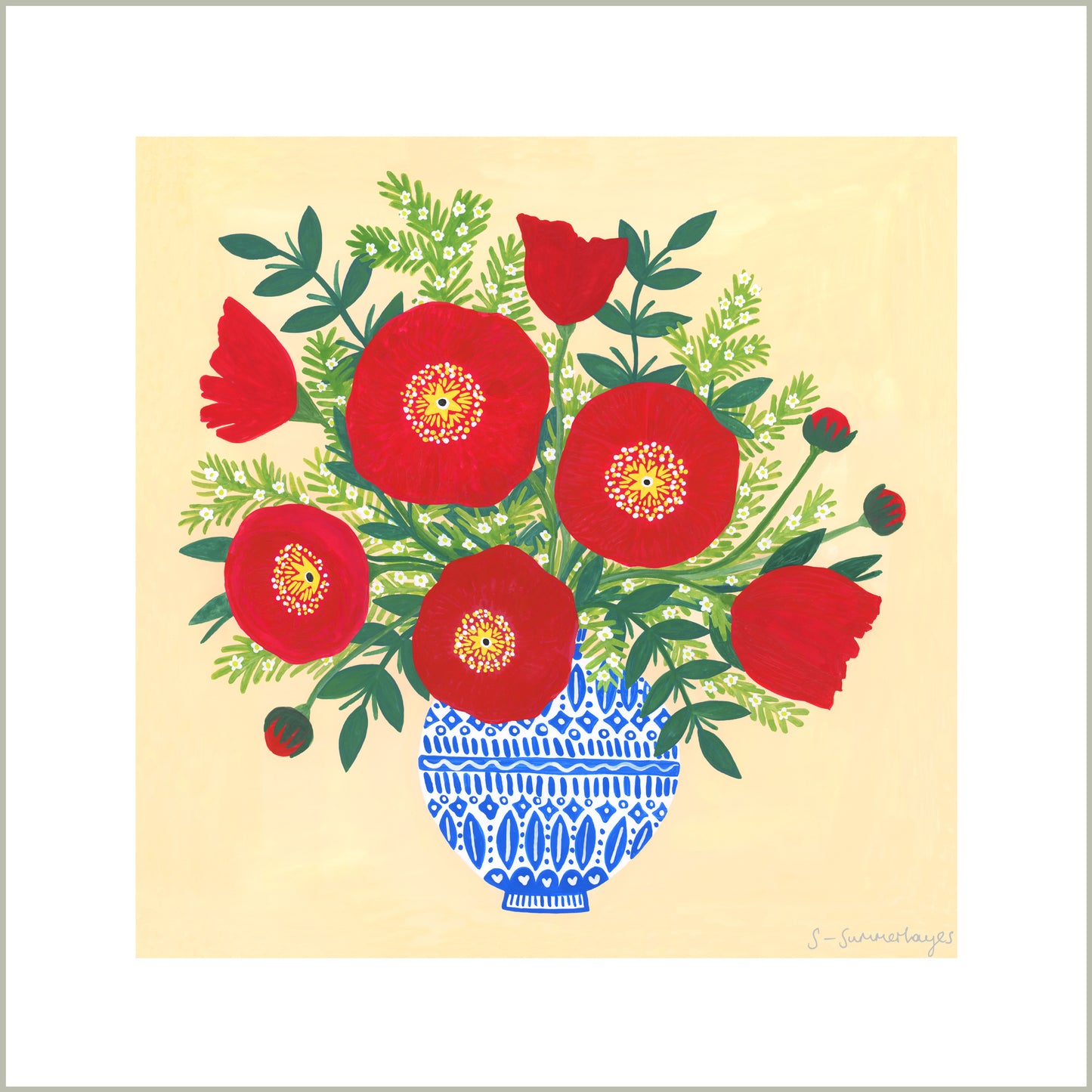 Pretty Poppies Art Print