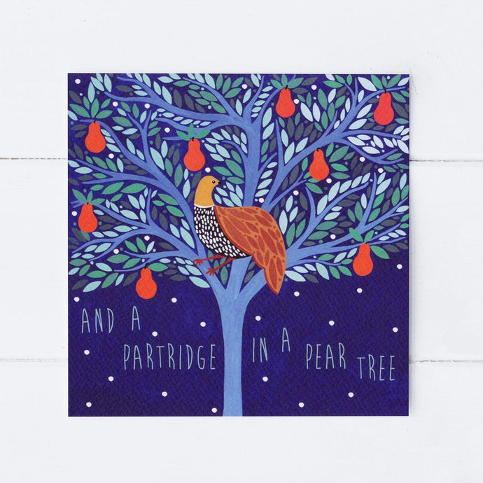 Wholesale - SS055 Partridge Pear Tree 150x150mm, Pack of 6 Greeting Cards