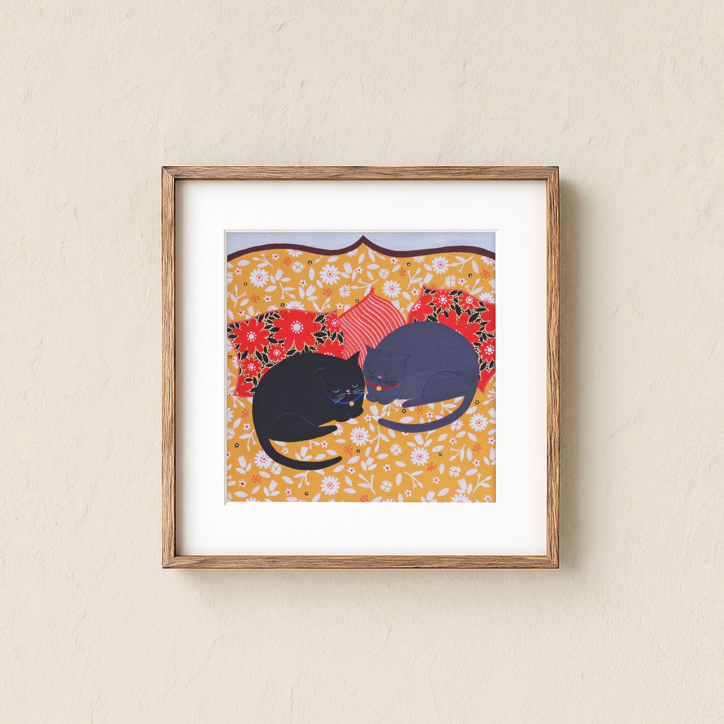 Cats Sleeping Art Print