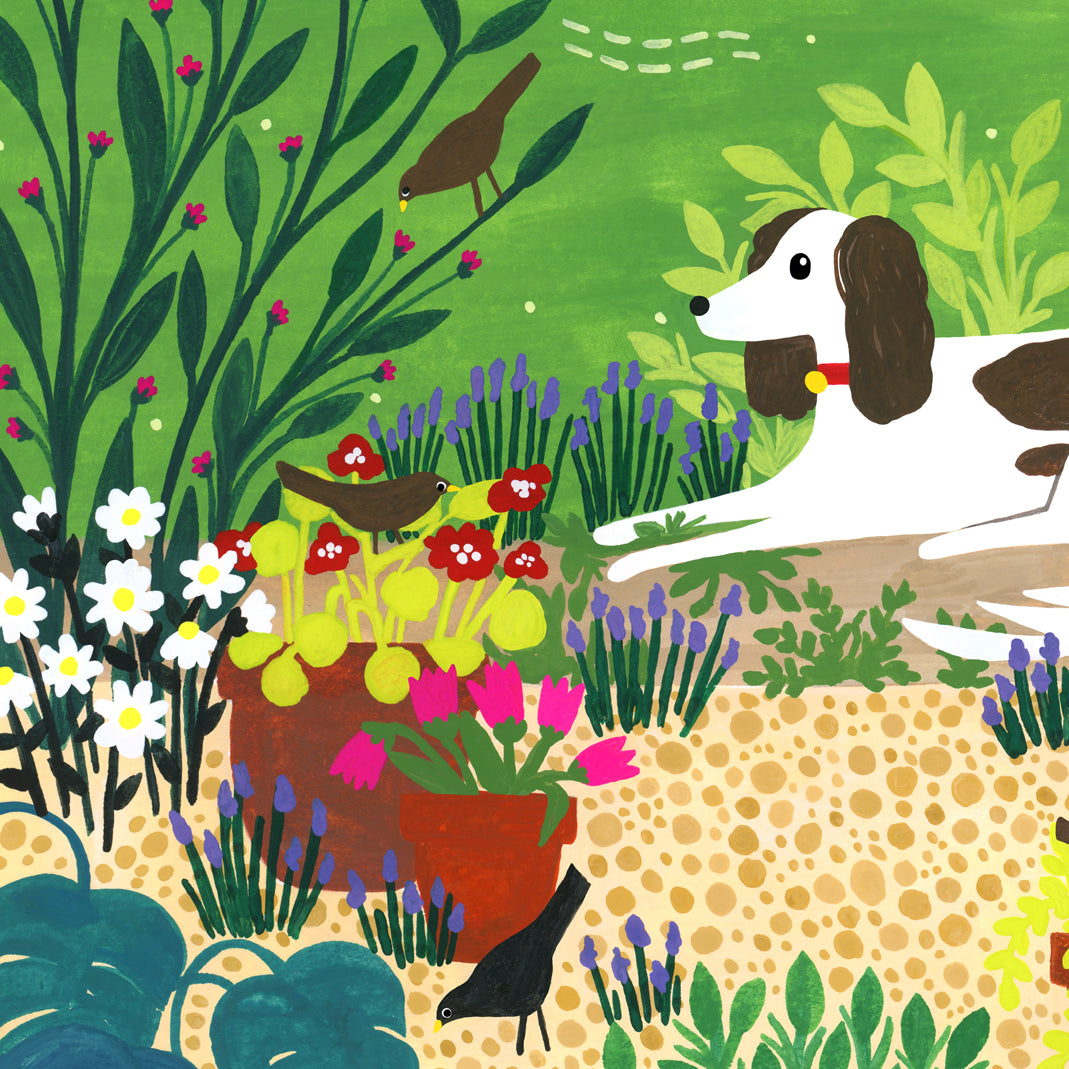 Spaniel Patio Art Print
