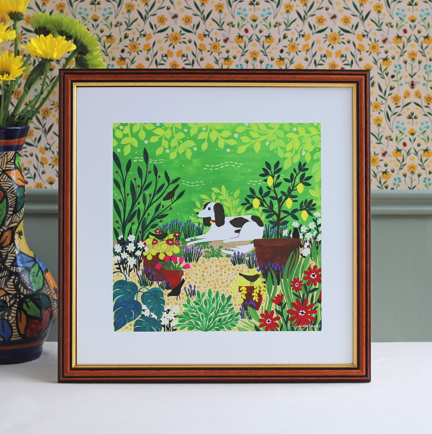 Spaniel Patio Art Print