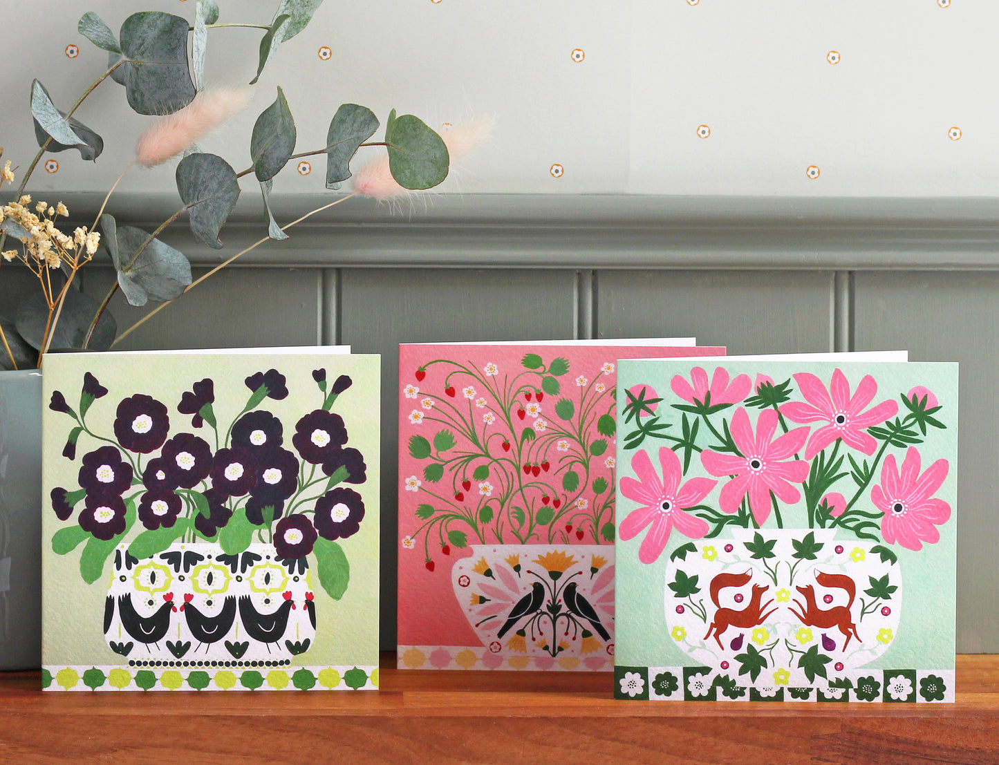 Notecard Pack - Painted Vases
