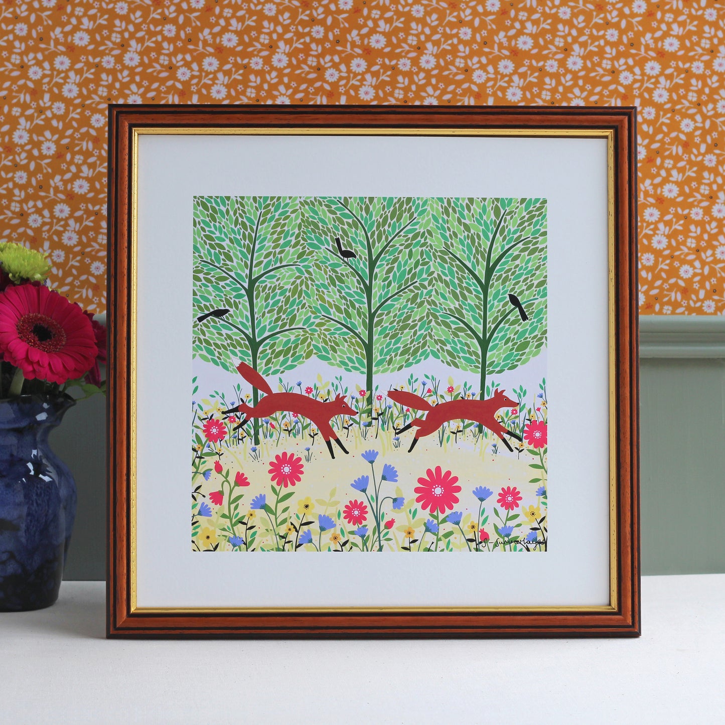 Summer Foxes Art Print
