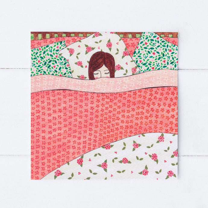 Wholesale - SS002 Goodnight Girl 150x150mm, Pack of 6 Greeting Cards