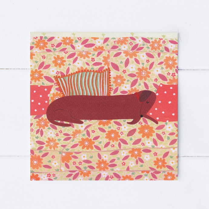 Wholesale - SS057 Lazy Morning 150x150mm, Pack of 6 Greeting Cards