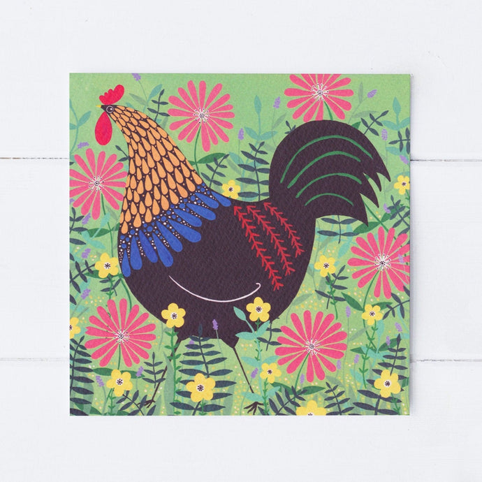Wholesale - SS048 Cockerel 150x150mm, Pack of 6 Greeting Cards