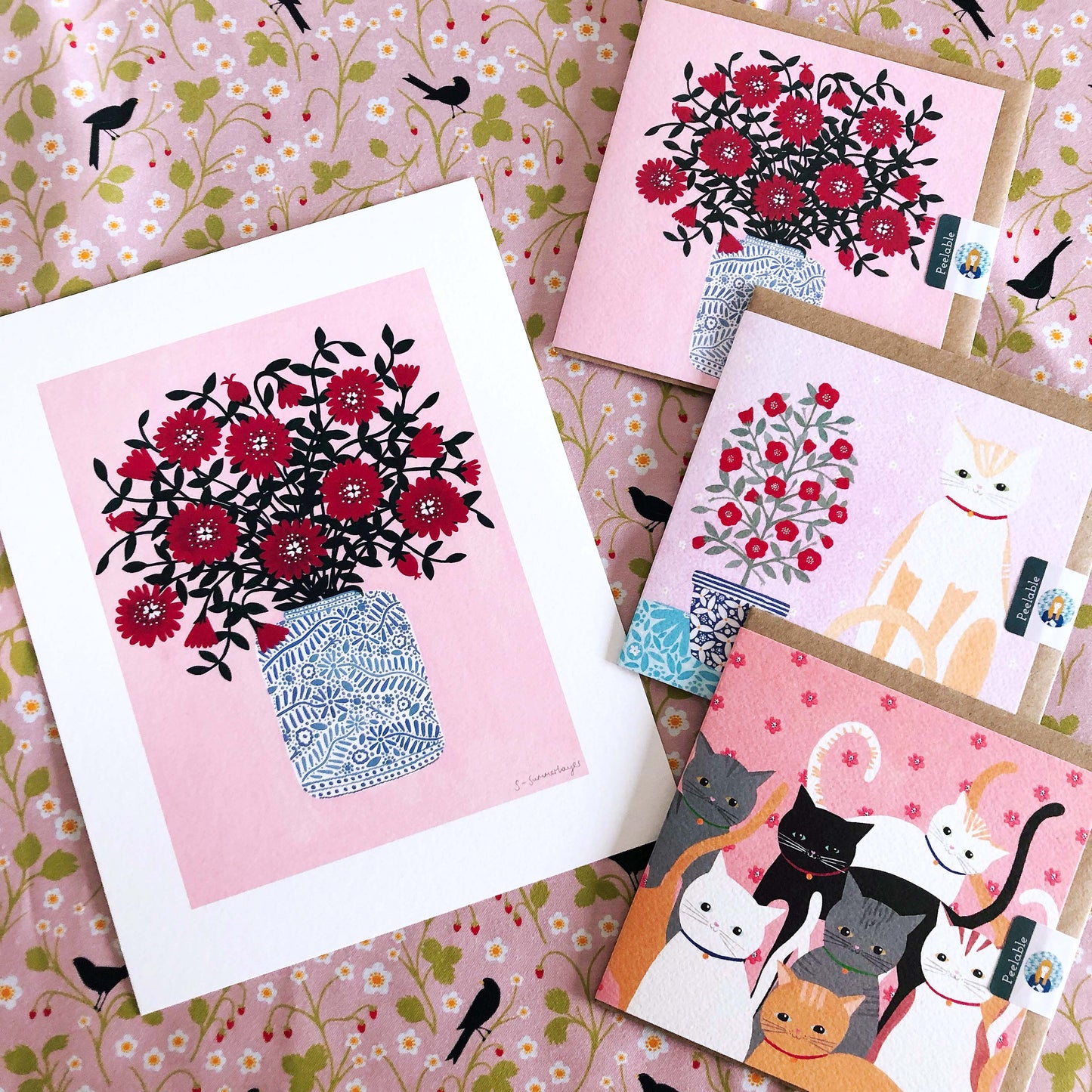 Red Flowers Art Print
