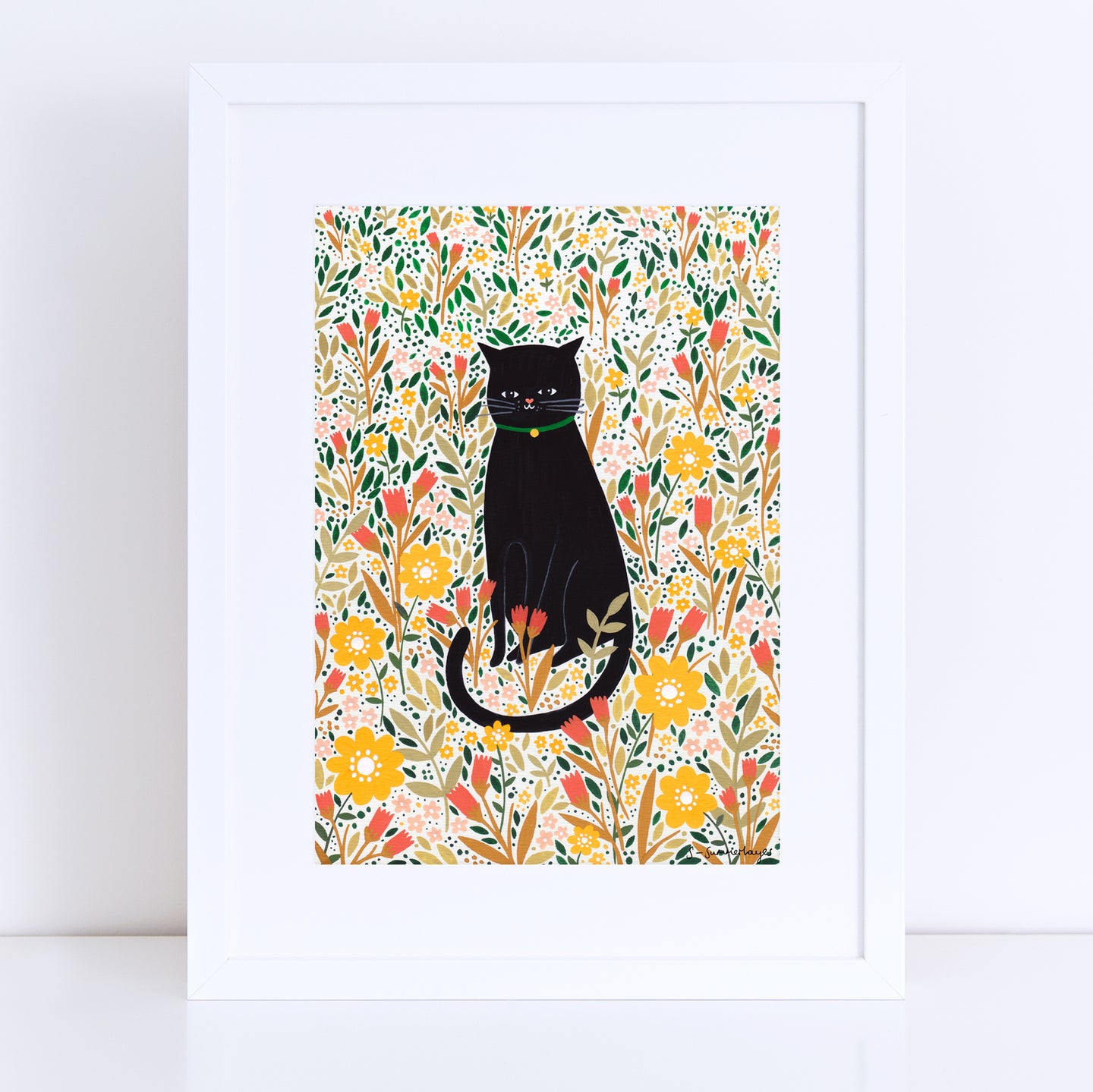 Cat Meadow Art Print