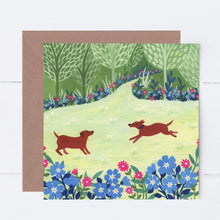 Load image into Gallery viewer, Dashing Dachshunds Greeting Card