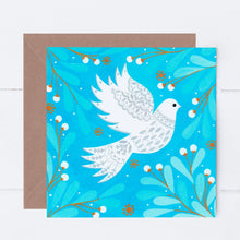 Load image into Gallery viewer, Festive Dove Greeting Card