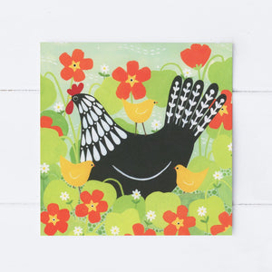 Hen And Chicks Greeting Card