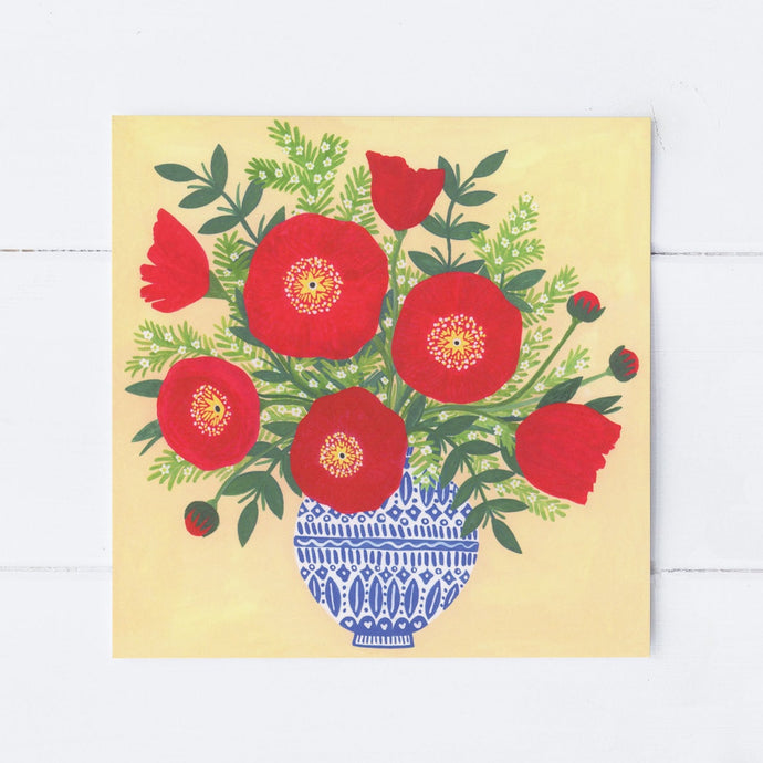Pretty Poppies Greeting Card