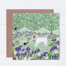 Load image into Gallery viewer, Jack Russell Among Bluebells Greeting Card