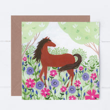 Load image into Gallery viewer, Spring Horse Greeting Card