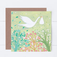 Load image into Gallery viewer, New Baby Stork Greeting Card