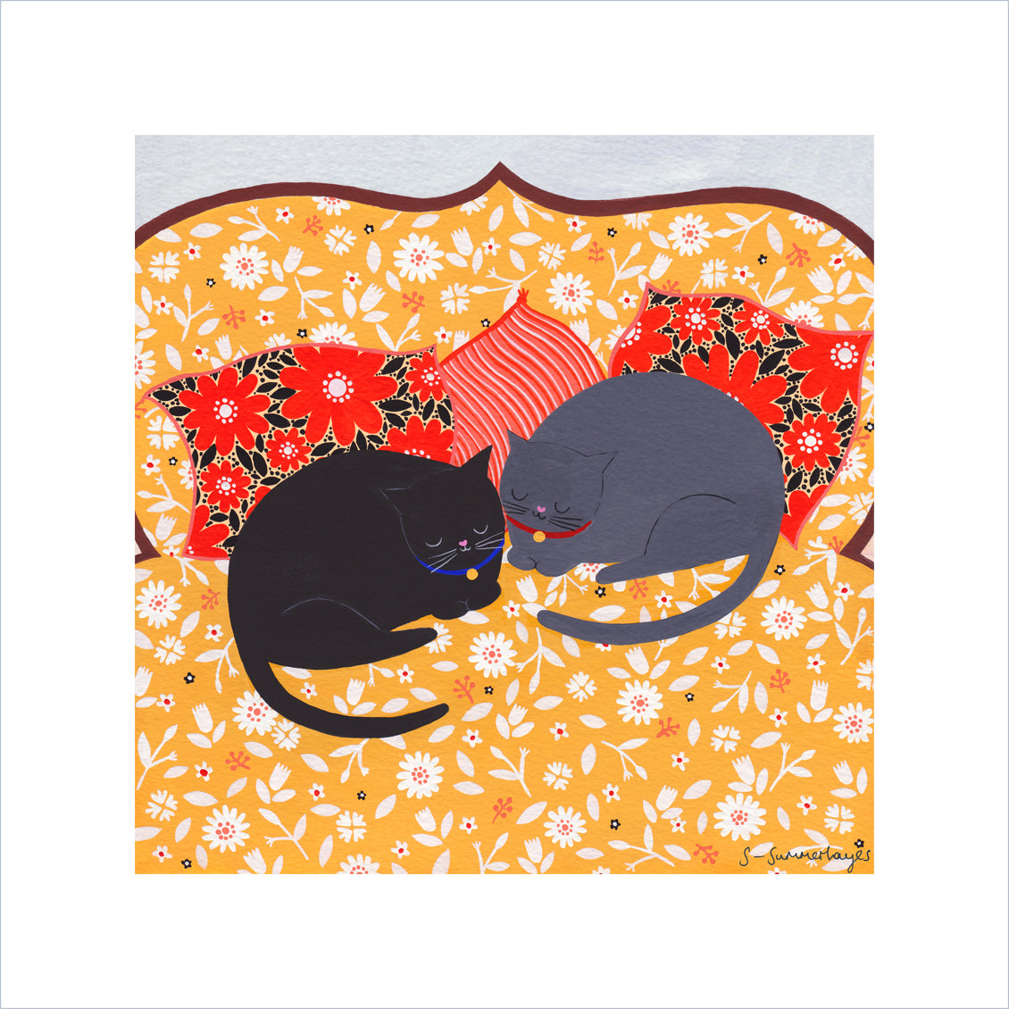 Cats Sleeping Art Print