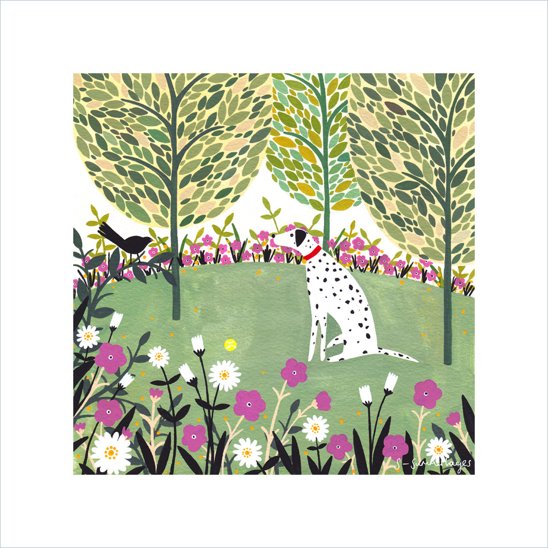 Dalmatian And Ball Art Print