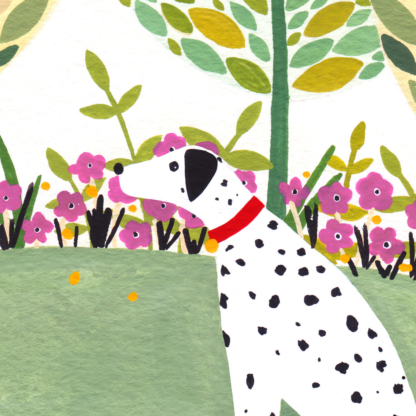 Dalmatian And Ball Art Print