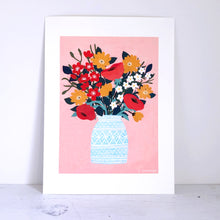 Load image into Gallery viewer, Floral On Peach Art Print
