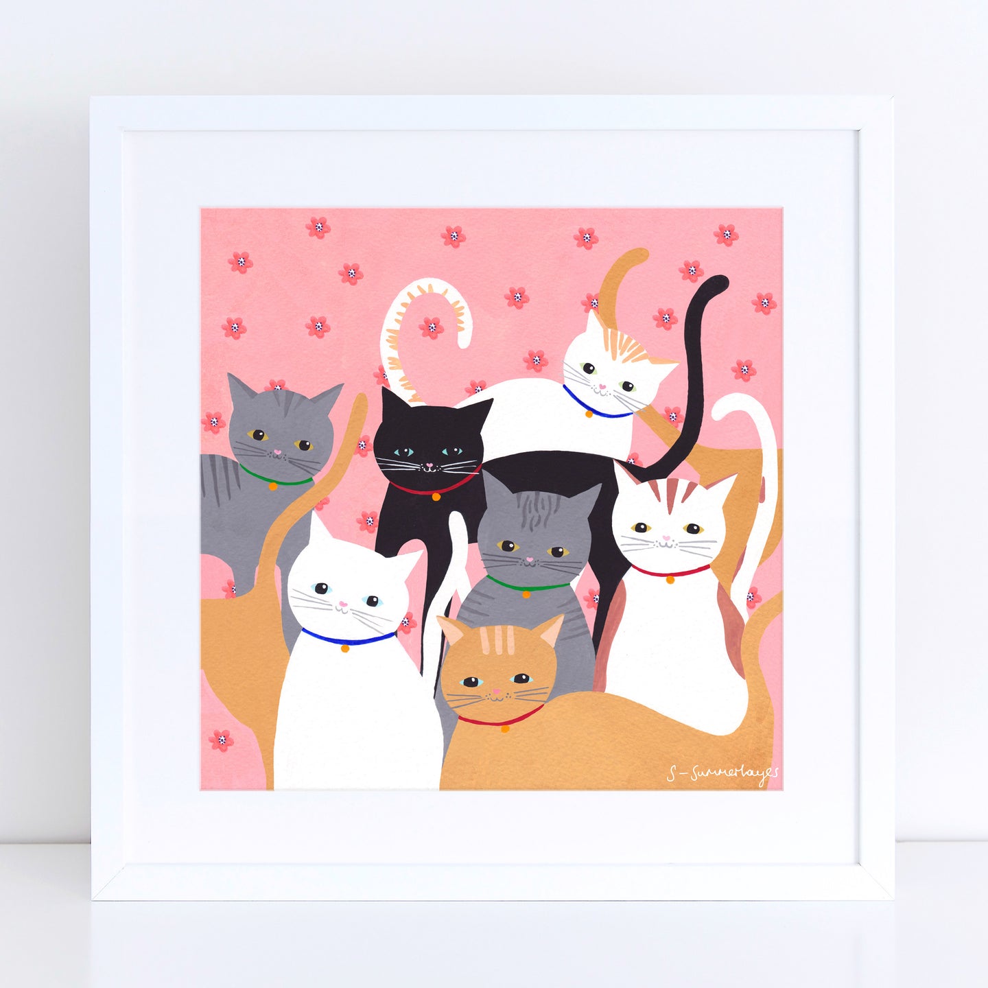 Hello Cats Art Print
