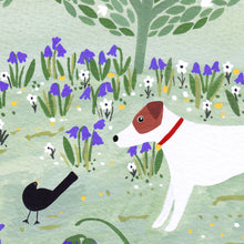 Load image into Gallery viewer, Jack Russell Among Bluebells Art Print