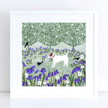 Load image into Gallery viewer, Jack Russell Among Bluebells Art Print