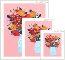 Load image into Gallery viewer, Floral On Peach Art Print
