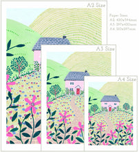Load image into Gallery viewer, Pink Cottage Art Print