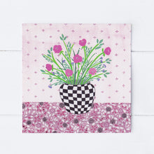 Load image into Gallery viewer, Checkered Vase Greeting Card