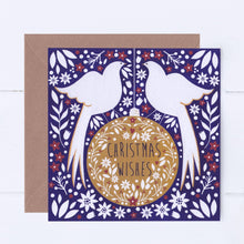 Load image into Gallery viewer, Doves On A Bauble Greeting Card