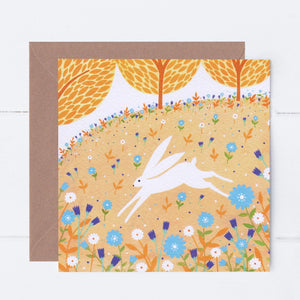 Rabbit Spring Meadow Greeting Card