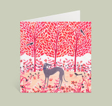 Load image into Gallery viewer, Autumn Greyhound Greeting Card