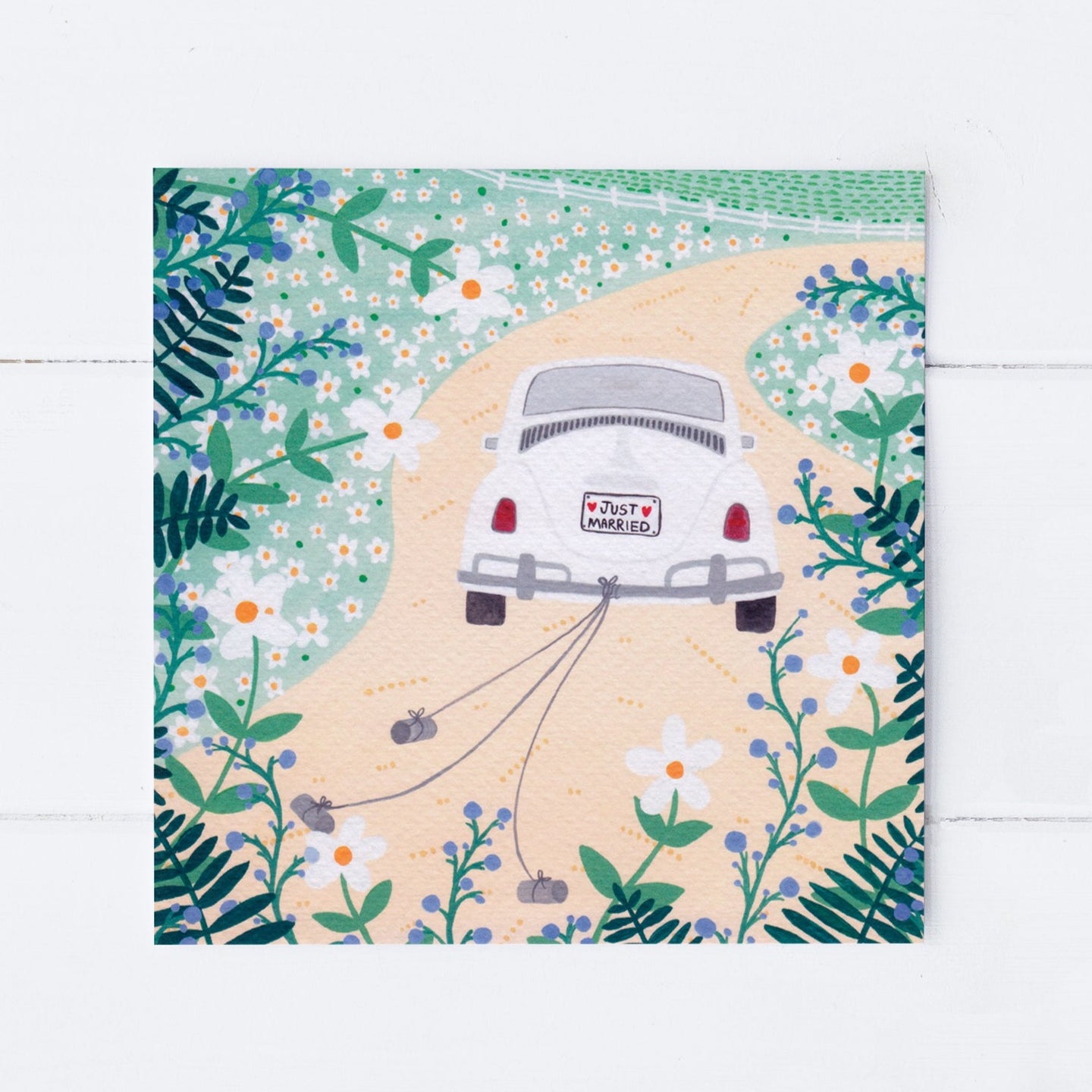 Just Married Greeting Card