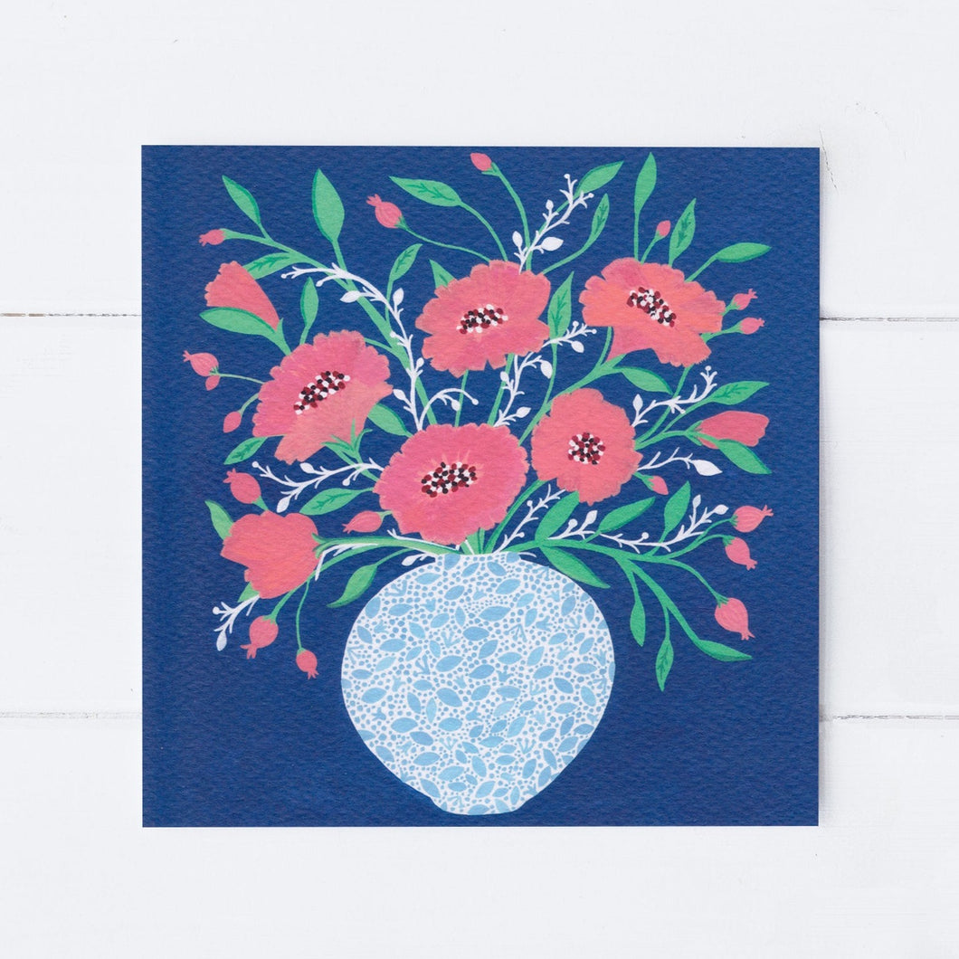 Midnight Flowers Greeting Card