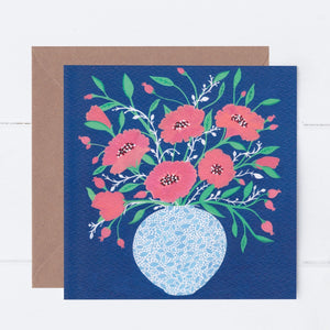 Midnight Flowers Greeting Card
