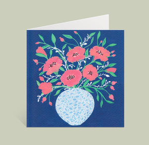 Midnight Flowers Greeting Card
